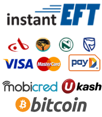 Methods of Payments Credit Cards, Debit Cards Instant EFT, Payfast